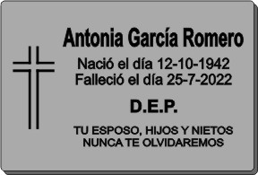 PLACA PARA DIFUNTO Letrerox.com