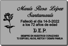 PLACA PARA DIFUNTO Letrerox.com