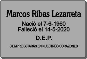 PLACA PARA DIFUNTO Letrerox.com