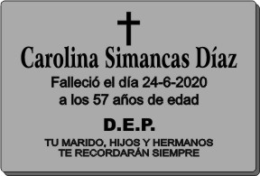 PLACA PARA DIFUNTO Letrerox.com