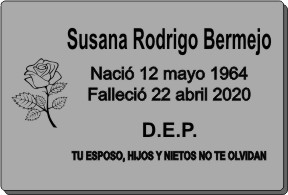 PLACA PARA DIFUNTO Letrerox.com