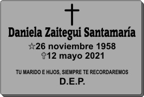 PLACA PARA DIFUNTO Letrerox.com