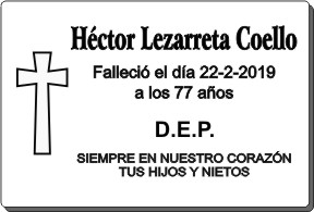 PLACA PARA DIFUNTO Letrerox.com