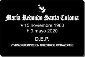 PLACA PARA DIFUNTO Letrerox.com