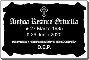 PLACA PARA DIFUNTO Letrerox.com