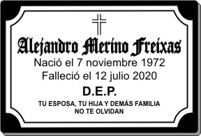 PLACA PARA DIFUNTO Letrerox.com