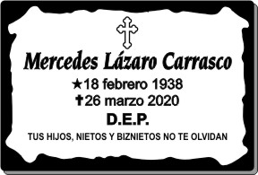 PLACA PARA DIFUNTO Letrerox.com