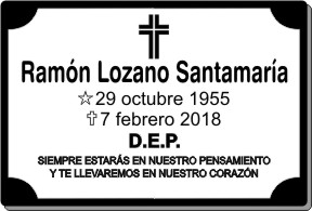 PLACA PARA DIFUNTO Letrerox.com