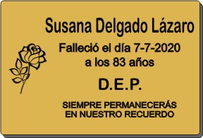 PLACA PARA DIFUNTO Letrerox.com