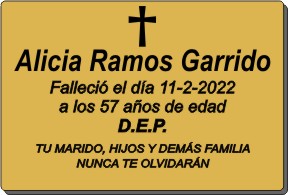 PLACA PARA DIFUNTO Letrerox.com