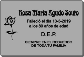 PLACA PARA DIFUNTO Letrerox.com