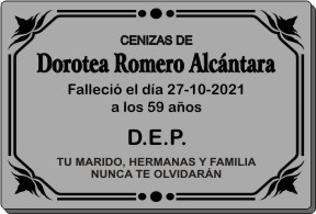 PLACA PARA DIFUNTO Letrerox.com