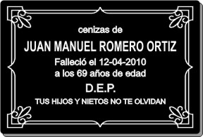 PLACA PARA DIFUNTO Letrerox.com