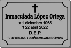 PLACA PARA DIFUNTO Letrerox.com