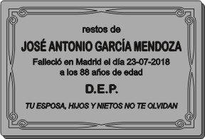 PLACA PARA DIFUNTO Letrerox.com