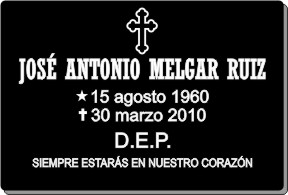 PLACA PARA DIFUNTO Letrerox.com