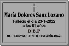 PLACA PARA DIFUNTO Letrerox.com