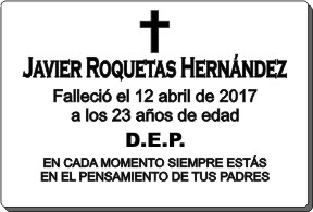 PLACA PARA DIFUNTO Letrerox.com