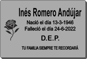 PLACA PARA DIFUNTO Letrerox.com