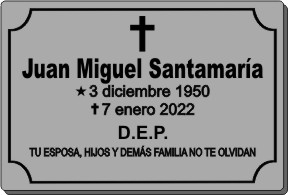 PLACA PARA DIFUNTO Letrerox.com