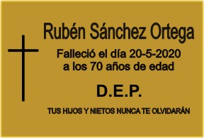 PLACA PARA DIFUNTO Letrerox.com